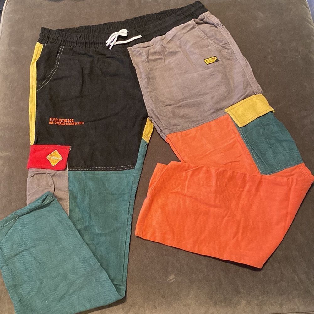 Men’s Shein Multicolor Corduroy Drawstring Pants Size XXL NWOT